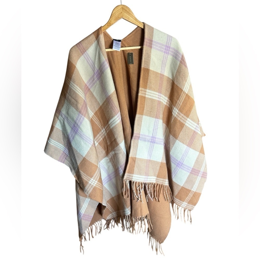 NWT J. Crew Blanket Poncho with Fringe